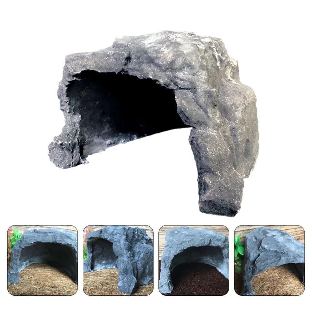 Venta caliente 1Pc reptil cueva escondite paisaje cueva adorno decorativo escondite Color al azar mmQKMZNAYy7