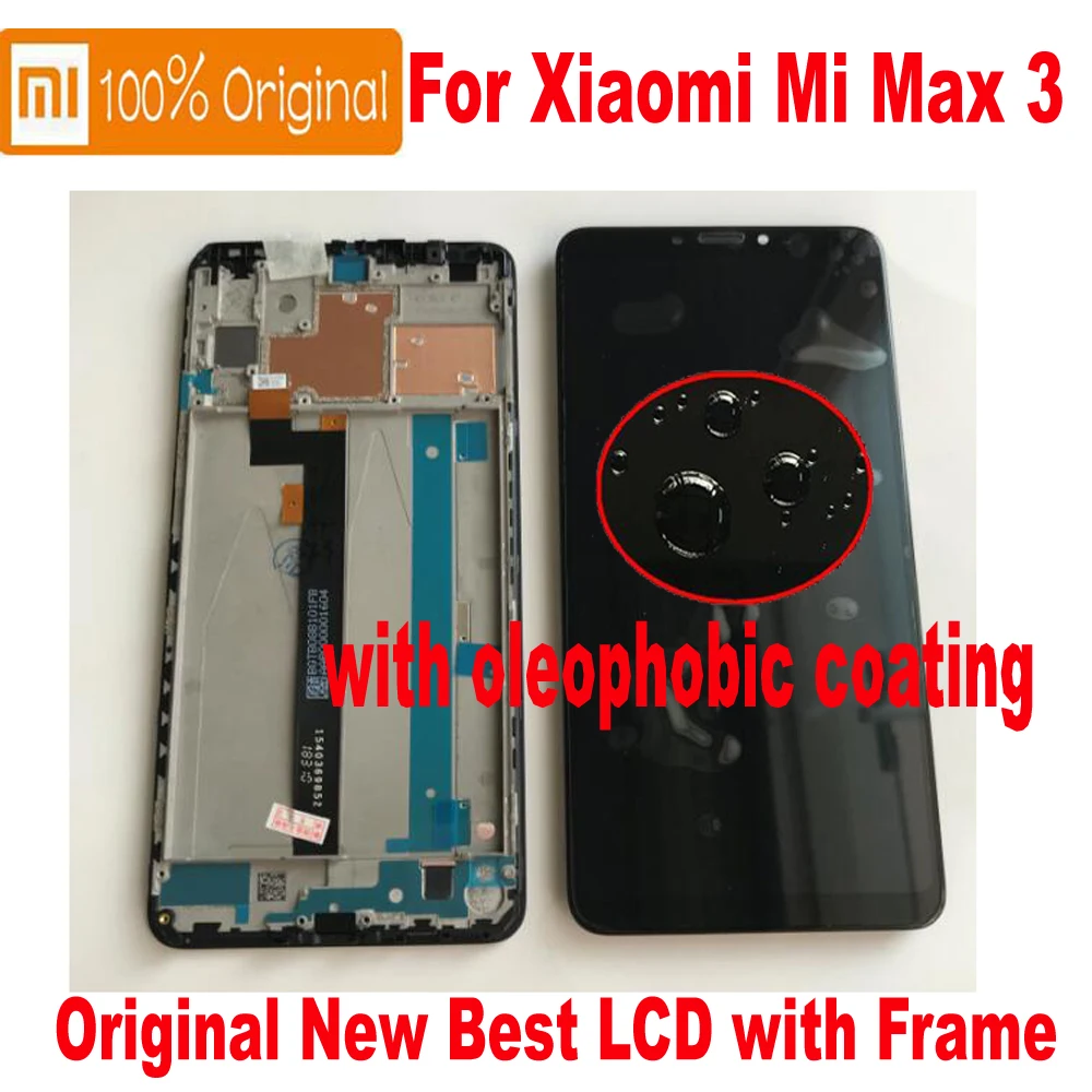 100% Оригинальный ЖК-дисплей для Xiaomi Mi Max 3 MAX 2 10-точечный сенсорный экран дигитайзер
