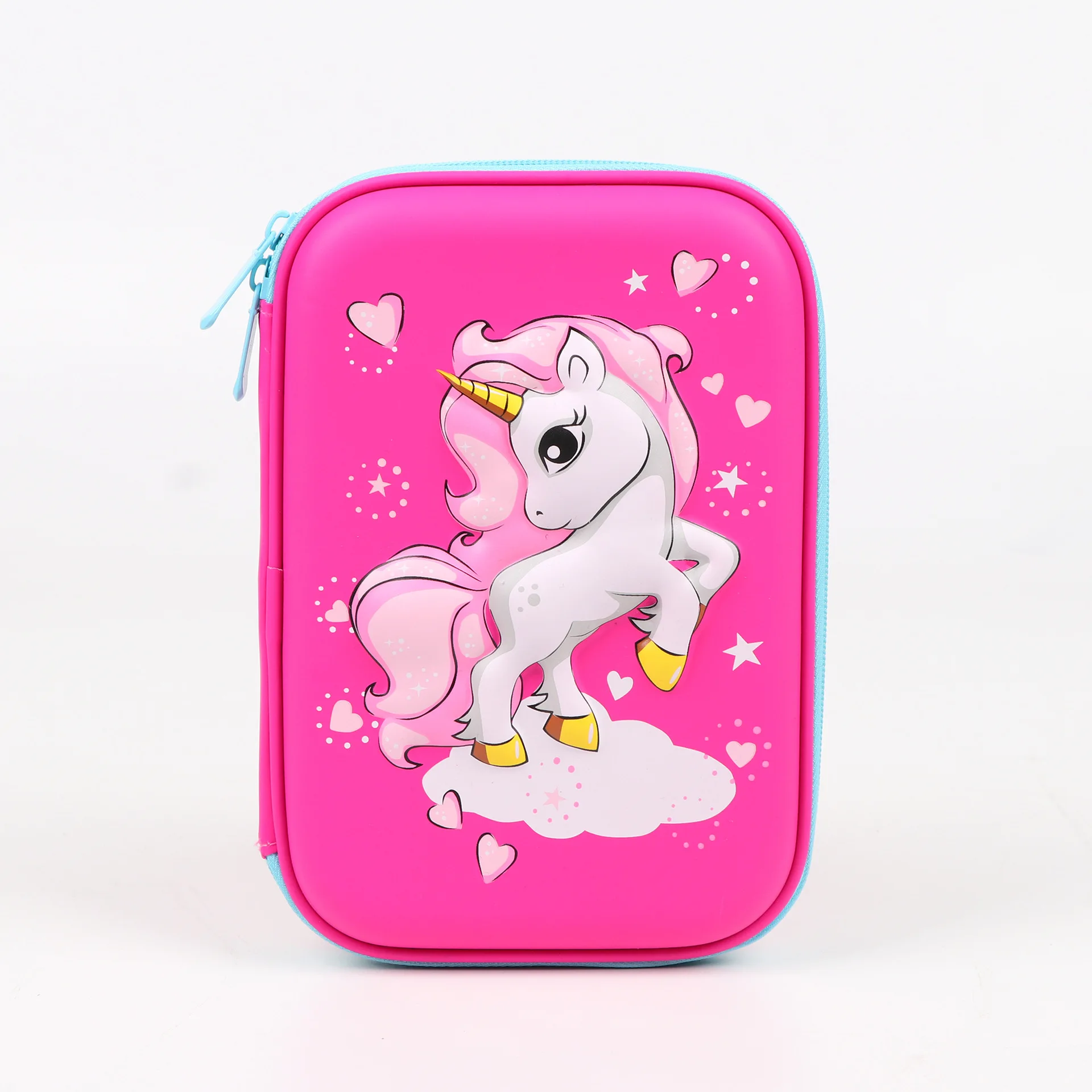 

New Style Eva Young STUDENT'S Pencil Case Unicorn Stationery Box Children Cute Cartoon Large-Volume Pencil Box Wholesale