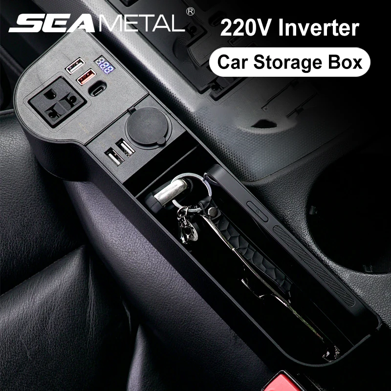 Car Inverter Storage Box with QC3.0 Quick Charging