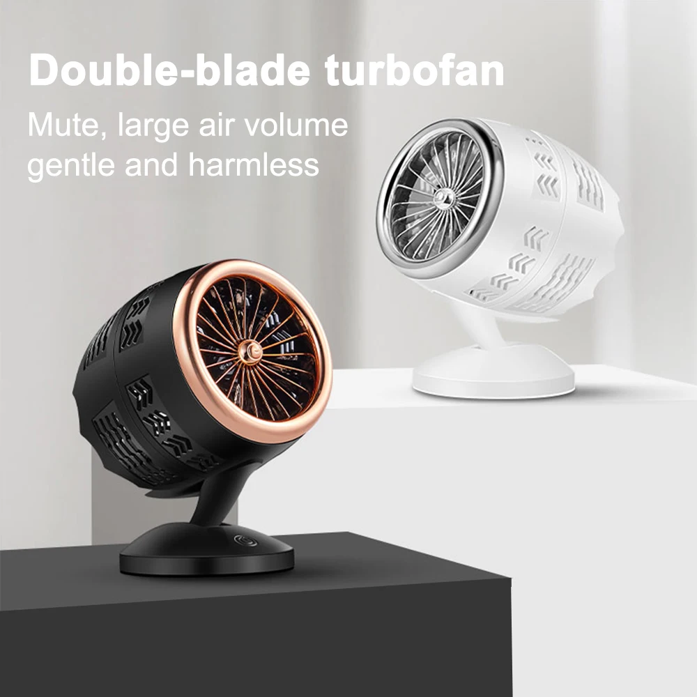Portable Rotary USB Charged Turbine Convection Circulating Air Cooler Summer Fan Mini Portable