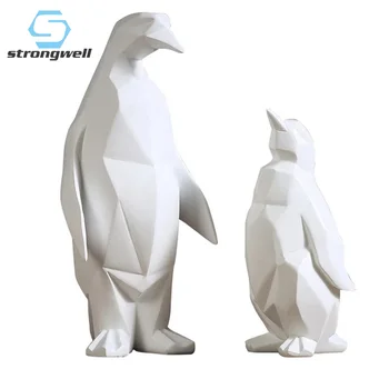 

Strongwell Nordic INS Origami Geometric Penguin Statue Abstract Animal Sculpture Resin Crafts Ornaments Home Desktop Decoration