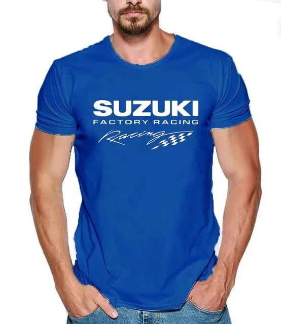 Новая летняя футболка для Suzuki фанатов SUZUKI S car shop с короткими рукавами одежда
