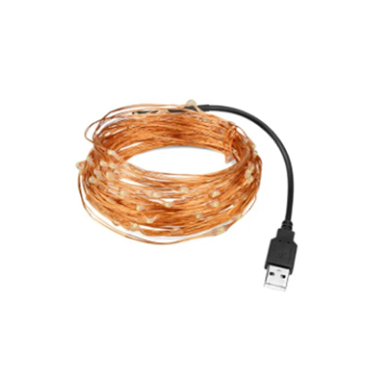 DC 5 В USB светодиодный гирлянда 10 м 5 м медная проволока Водонепроницаемая Волшебная светлая Гирлянда для дома Рождественская Свадебная