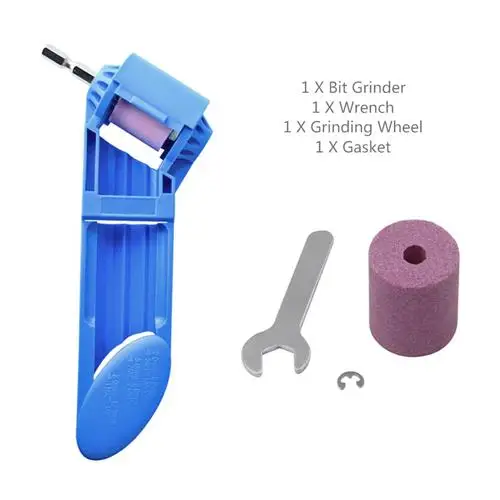 Blue Set B 2-15,5 мм портативная точилка для сверл Корундовая шлифовальная колесная дрель для сверла полировальная шлифовальная машина Электроинструмент точилка для сверл - Цвет: Blue Set B
