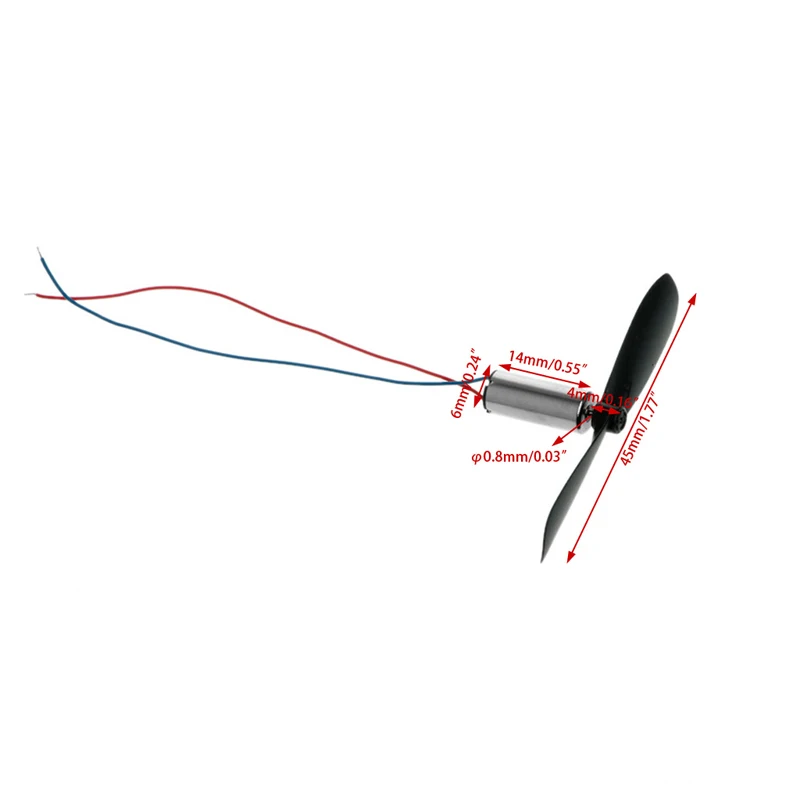1 пара DC 4,2 V 614 микро DIY вертолет Бессердечный мотор с пропеллером высокая скорость