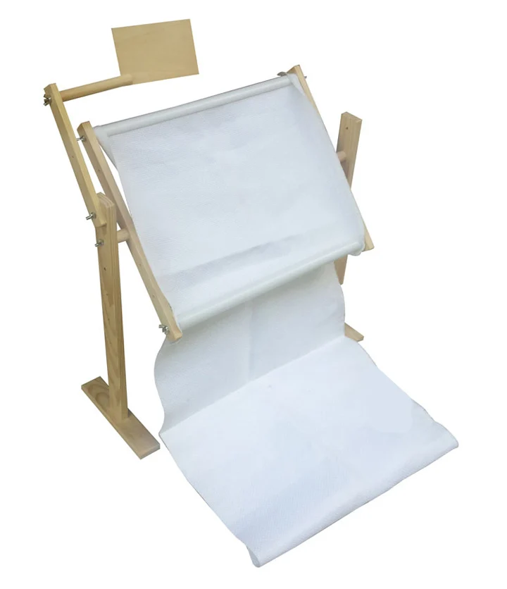 Skup Regulowany solidny drewniany krzyż Stitch Rack drewniany stojak pulpit ścieg haft rama chińskie narzędzia do haftu krzyżykowego akcesoria