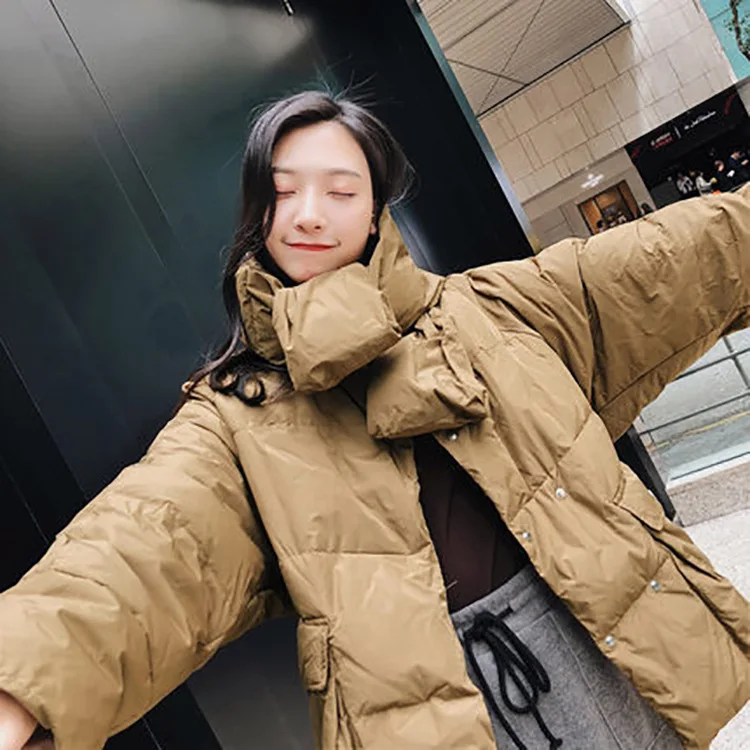 

INS Back Chic Lace-up Waist Hugging Short Cotton-padded Clothes Women's 2018 Winter Style Korean-style Cotton-padded Jacket Thic