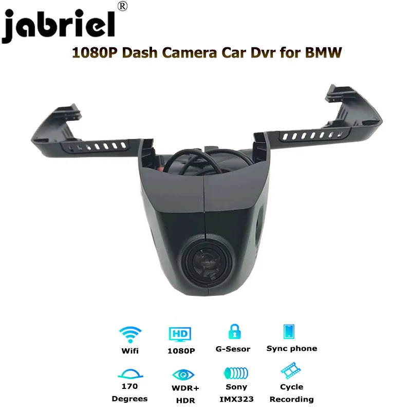 Jabriel 1080P Скрытая камера в Автомобиль dash cam wifi Автомобильный видеорегистратор для BMW X3 F25 G01 e83 e90 e60 f10 f30 f20 X5 e70 e91 g30 e53 аксессуары