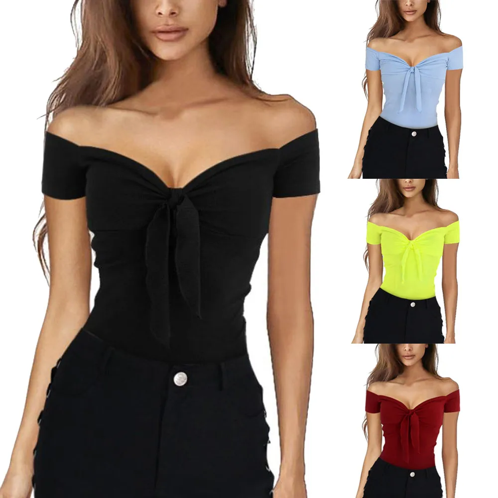 

Summer New Fashion Women Short Sleeve Sexy Slim Off Shoulder Shirts Causal Blouses Tops Wholesale Free Ship рубашка женская Z4
