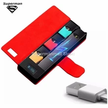 Новая зарядная коробка, внешний аккумулятор, кожа, легко переносится, полная выходная мощность 5 в 1200 мАч, для Juul Vape Pods, системный комплект