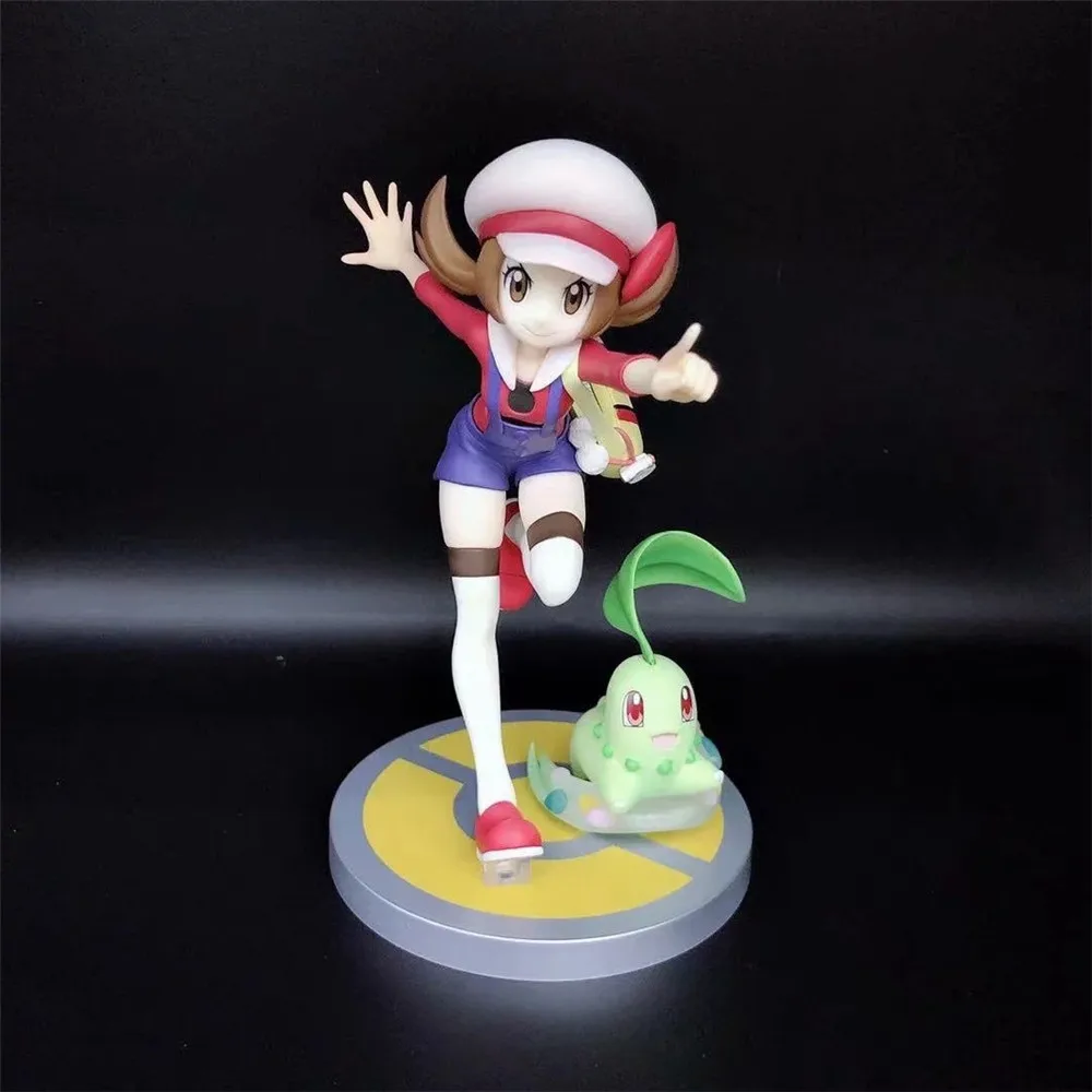 Набор игрушек из ПВХ Pokemon Kotone Lyra Chikorita Аниме фигурки героев коллекционный декор