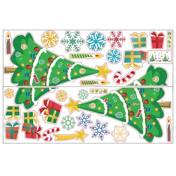 

Christmas Stickers Cartoon Simple Christmas Decals Window Stickers Decorative Stickers for Home Office