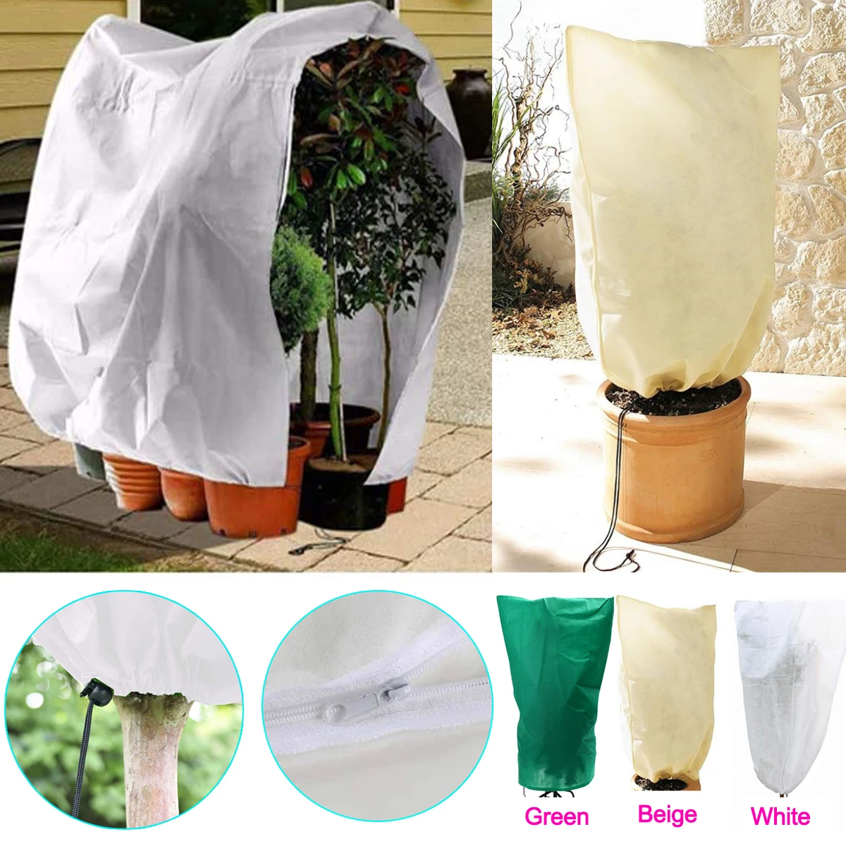 5 Sizes Warm Cover Tree Shrub Plant Protecting Bag Frost Protection Yard Winter