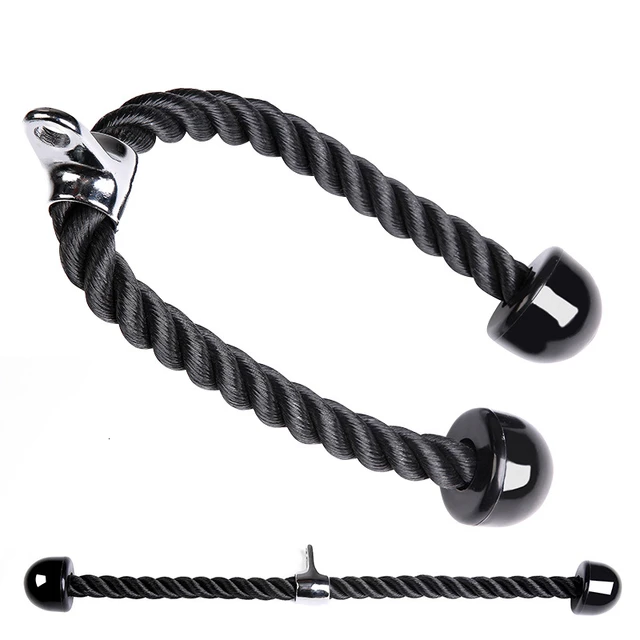 US $16.11 Resistance Bands Biceps Ropes Training Abdominal Cable Pull Rope Double Head Fitness Body Building 