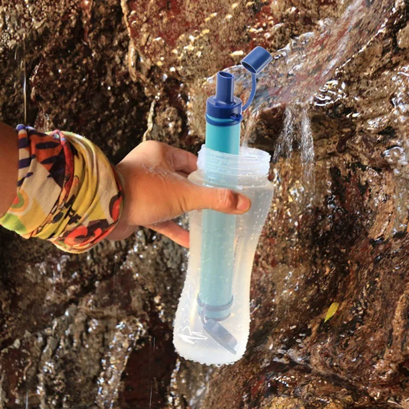 Фильтр для воды соломинка фильтрации палочка-фильтр выживания Шестерни для питьевой воды для пеших прогулок, кемпинга, путешествий аварийный Портативный, инструменты для выживания в диких условиях