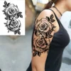 Pendant Flower Temporary Tattoos For Women Adult Fake Jewelry Tattoo Sticker Peony Black Henna Moon Large Thigh Tatoo Waterproof 6