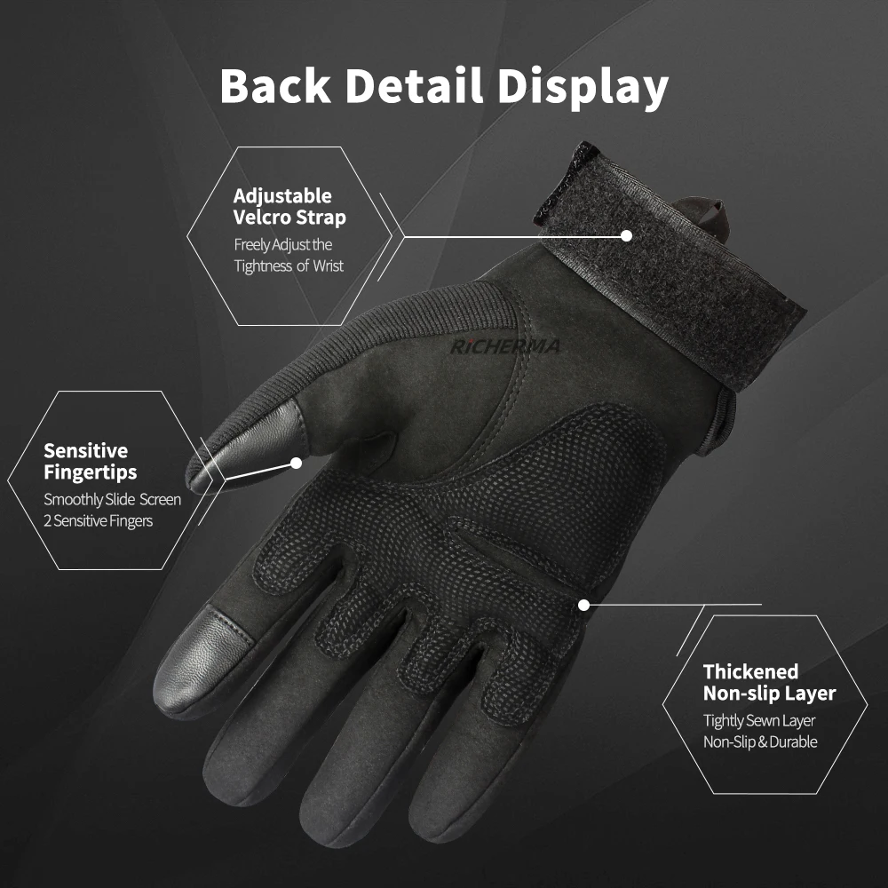 Мотоциклетные Перчатки с пальцами защитные варежки для езды на мотоцикле и