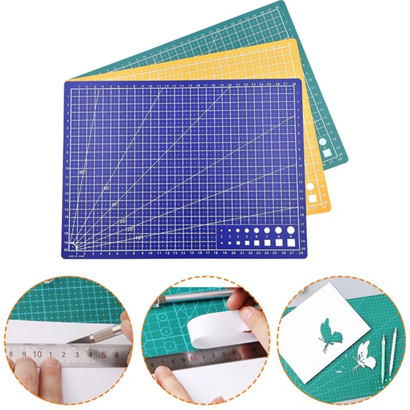 1pc A5 Multifunction Pvc Self Healing Cutting Mat Cutting Pad Board