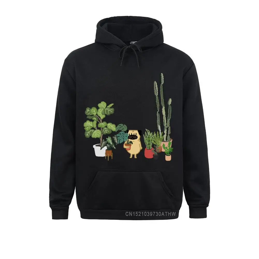 

Pug And Plants Pullover Hoodie Thanksgiving Day Hoodies Long Sleeve Print Hoods 2021 Newest Fashionable Men Sweatshirts
