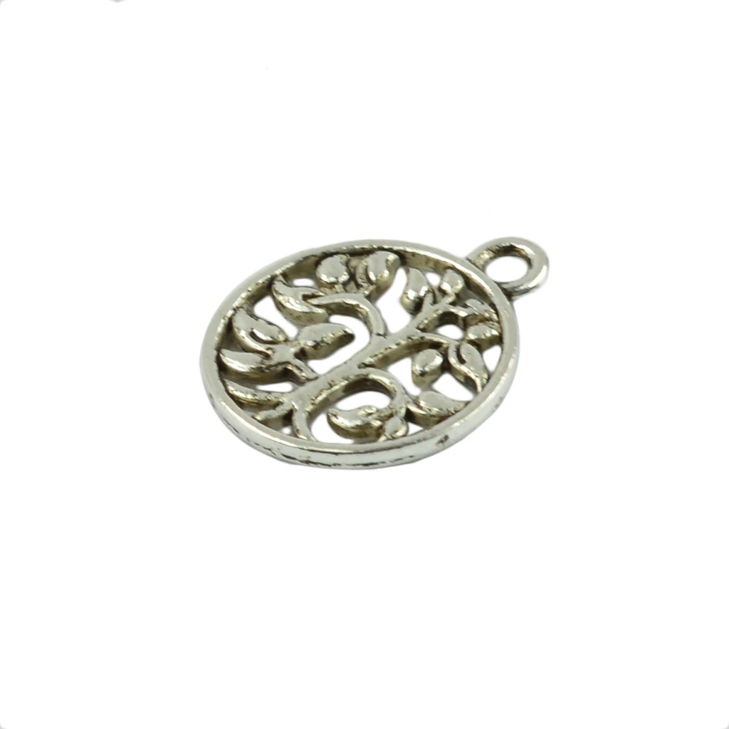 50 Pcs Alloy Tree Of Life Charms Pendents For Jewelry Making Bracelet DIY