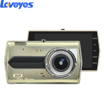 

4 " HD Car Dash Cam Mirror Camera Night Vision Double Lens Reverse Image Metal 1080P for Android Microfilm Automobile DVR GD4