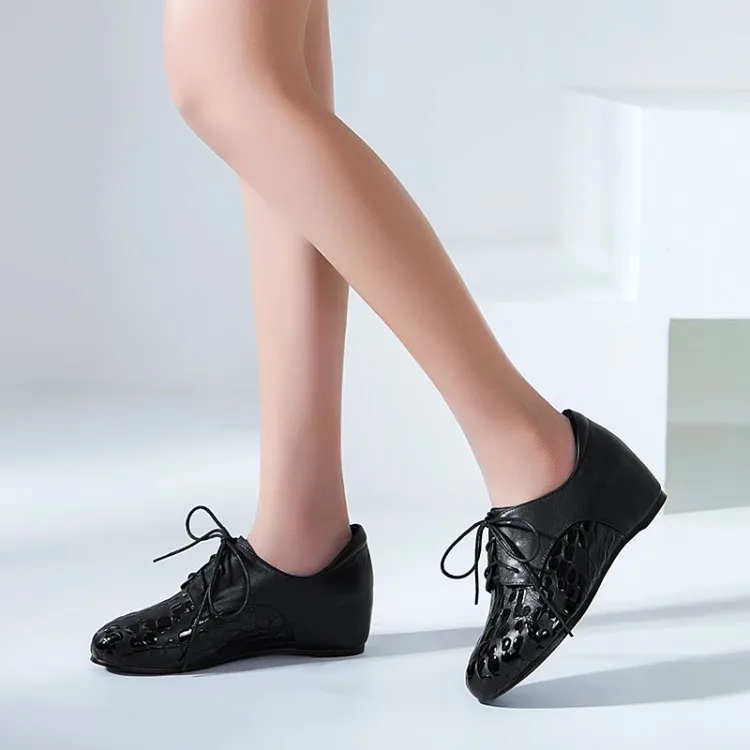 

High-End Pq531-24 Video! Round-Toe Lace-up Genuine Leather Elevator Classic Style Comfortable Shoes
