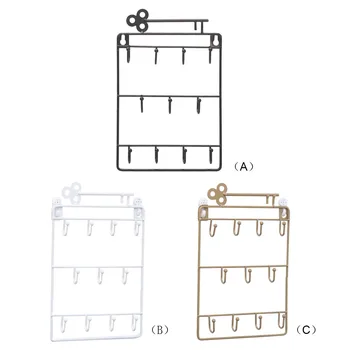 

Durable Iron Wall Mount 11 Hangers Hooks Hat Robe Storage Rack Wall-hooks Practicl Key Holder Home Decoration