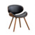 European modern simple luxury chair back, beetle shape small family, space saving practical solid wood leather dining chair