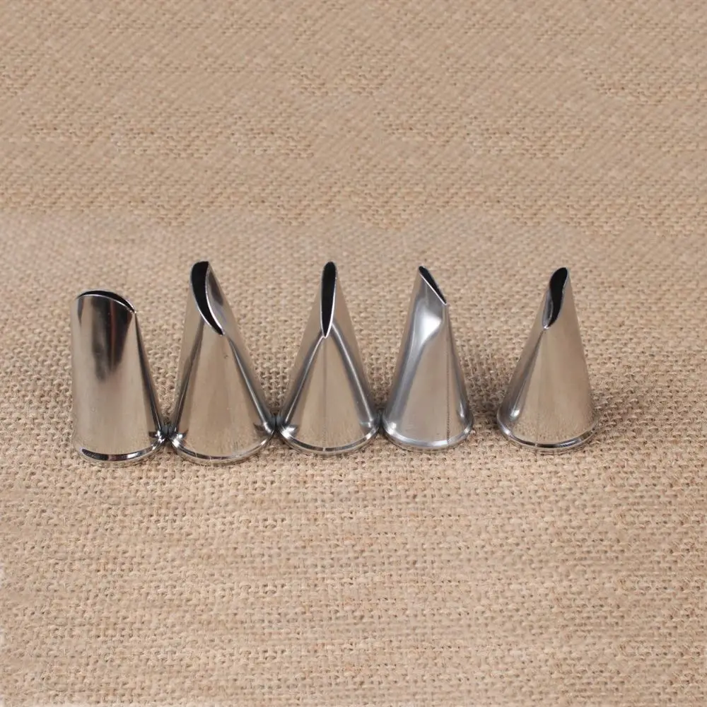 5 pcs Rose Petal Metal Cream Tips Cake Decorating Tools Steel Icing Piping Nozzles Cake Cream Decorating Cupcake Pastry Tool