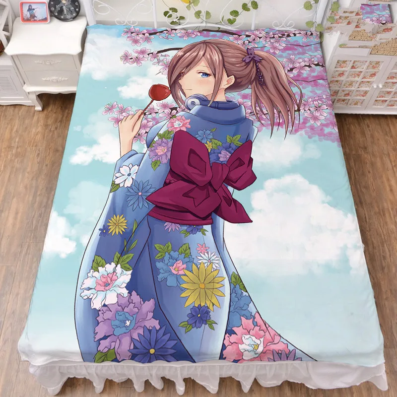 August аниме quintestinal quantuplets Nakano Nino Nakano Ichika кровать молочное волокно лист и одеяло летнее одеяло 150x200 см - Цвет: wdfdhj5