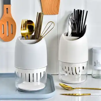 

Kitchen Utensils Chopsticks Spoons Knife Fork Stand Holder Dividing Grid Barrel Stand Multifunction Drainer Drain Containers