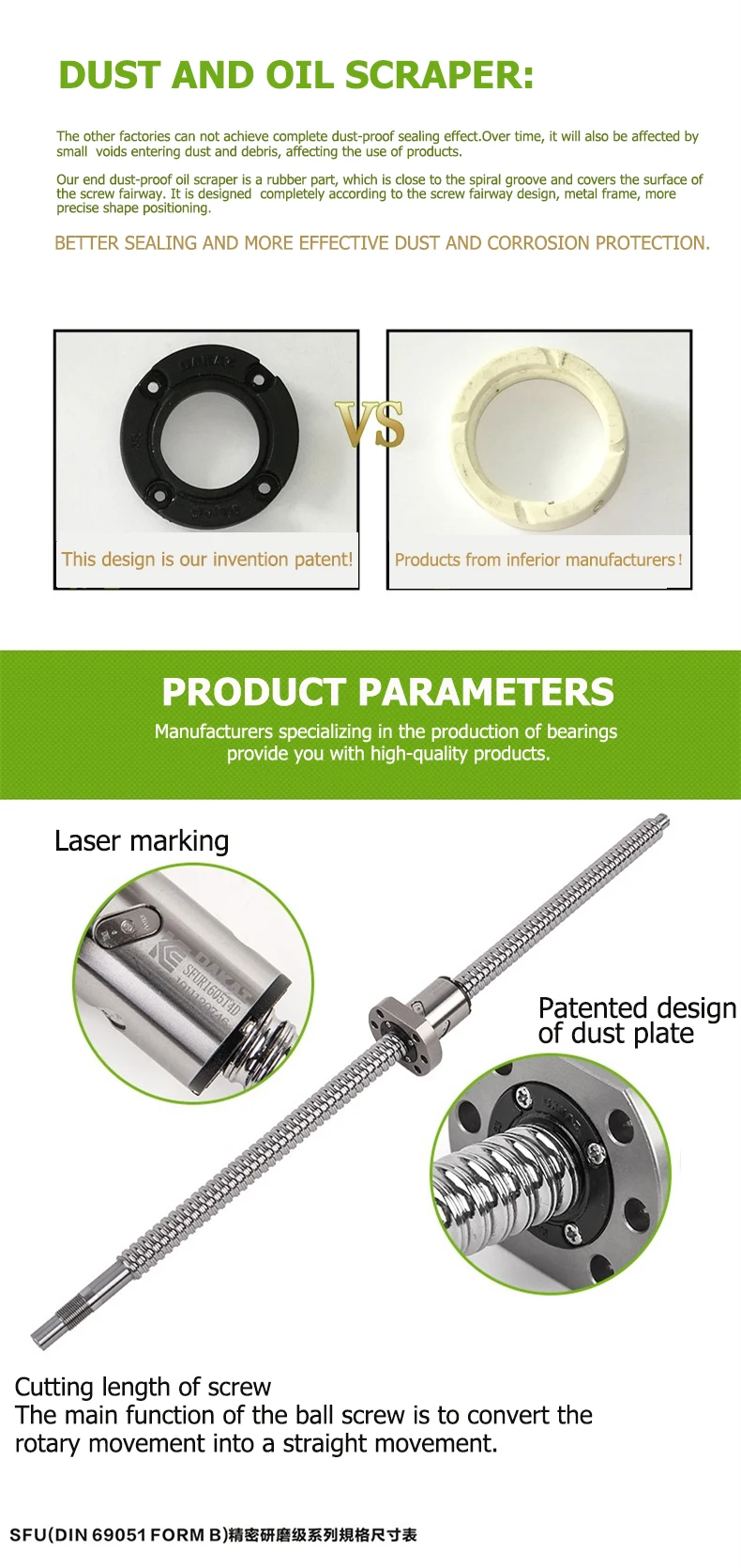 usinado, Ballnut, Nut Housing, BK, BF12, End