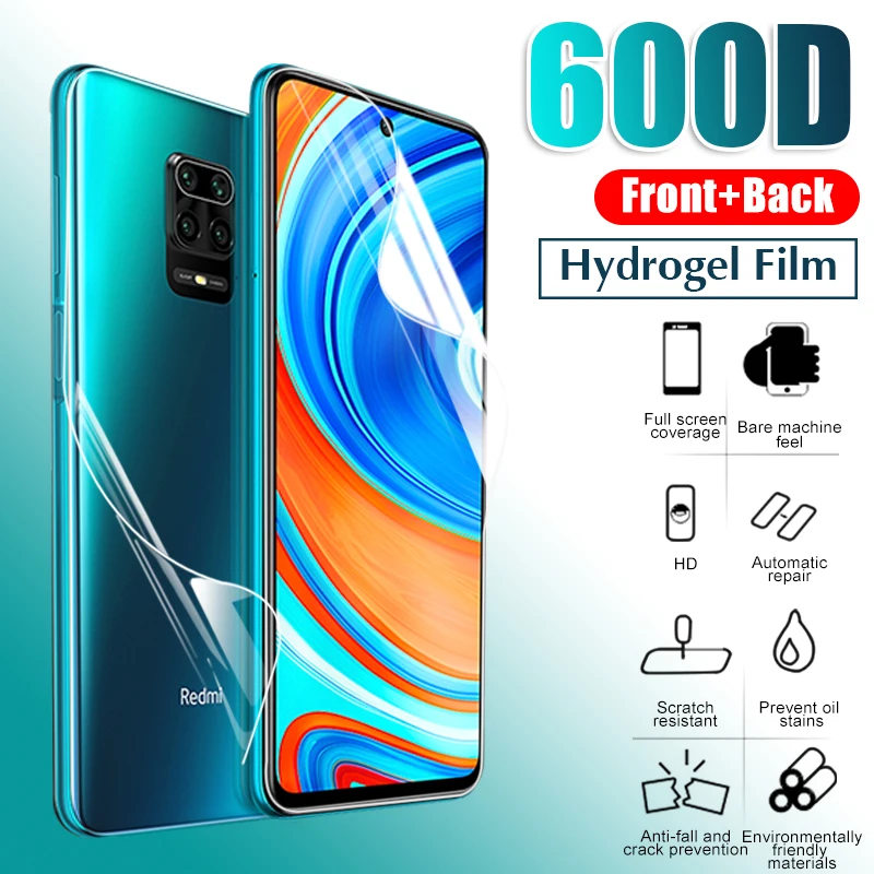 Передняя + задняя защитная Гидрогелевая пленка полное покрытие для Xiaomi редми нот