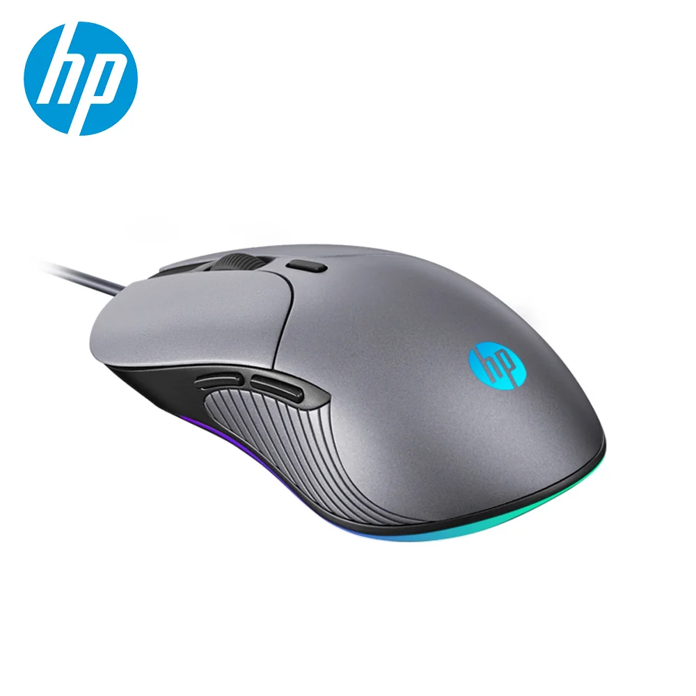 Профессиональная игровая мышь HP 6400 4800 3200 2400 DPI RGB проводной цветной светодиодный