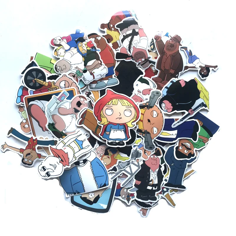 TD ZW 67pcs Family Guy Stickers For cartoon kids Suitcase Laptop Car Motorcycle Scrapbooking Skateboard Sticker