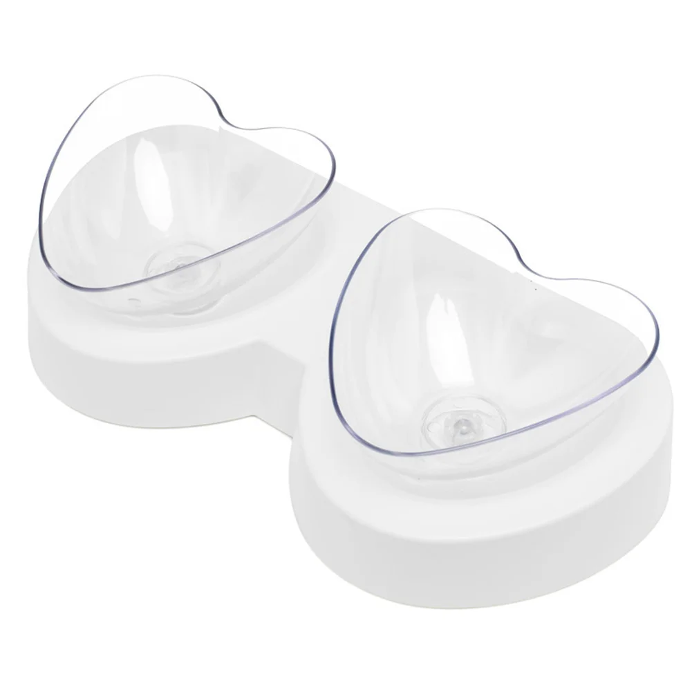 

Pet cat feeder 360 degree rotating cat bowl protection cervical double bowl cat pot eating and drinking dual-use pet bowl