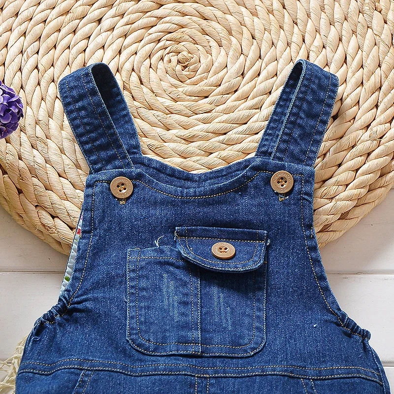 Baby Overalls Children Pants Spring/Autumn Baby Cute Trousers Girls Pants Little Kids Jeans 1-3 Years Denim Overalls