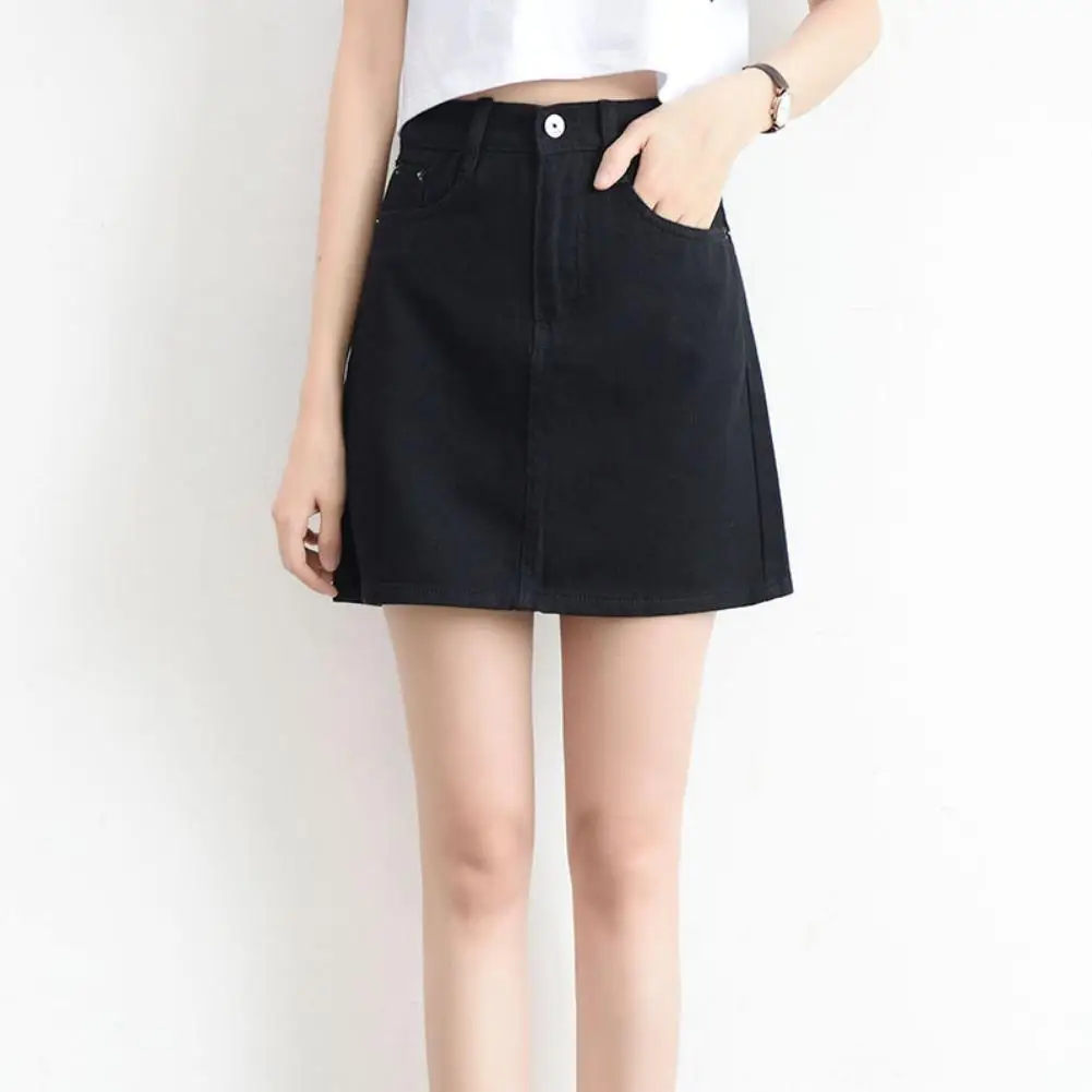 School Office Summer Women Bodycon A-Line High Waist Jeans Denim Mini Skirt | Женская одежда