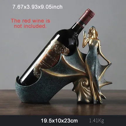 Скандинавские смолы винные бутылки стойки креативная красота лебедь форма ликер держатель Европейский дом гостиная современный минималистский украшения - Цвет: conch beauty blue