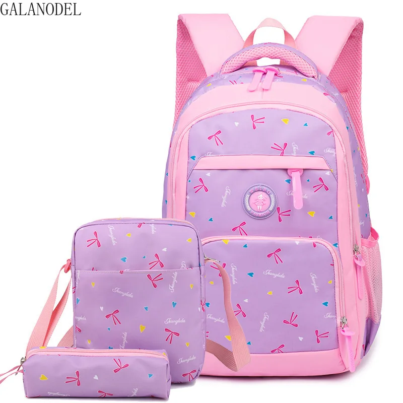 

Children School Bags for Girls Princess School Backpacks Waterproof Nylon Kids Bowknot Backpack