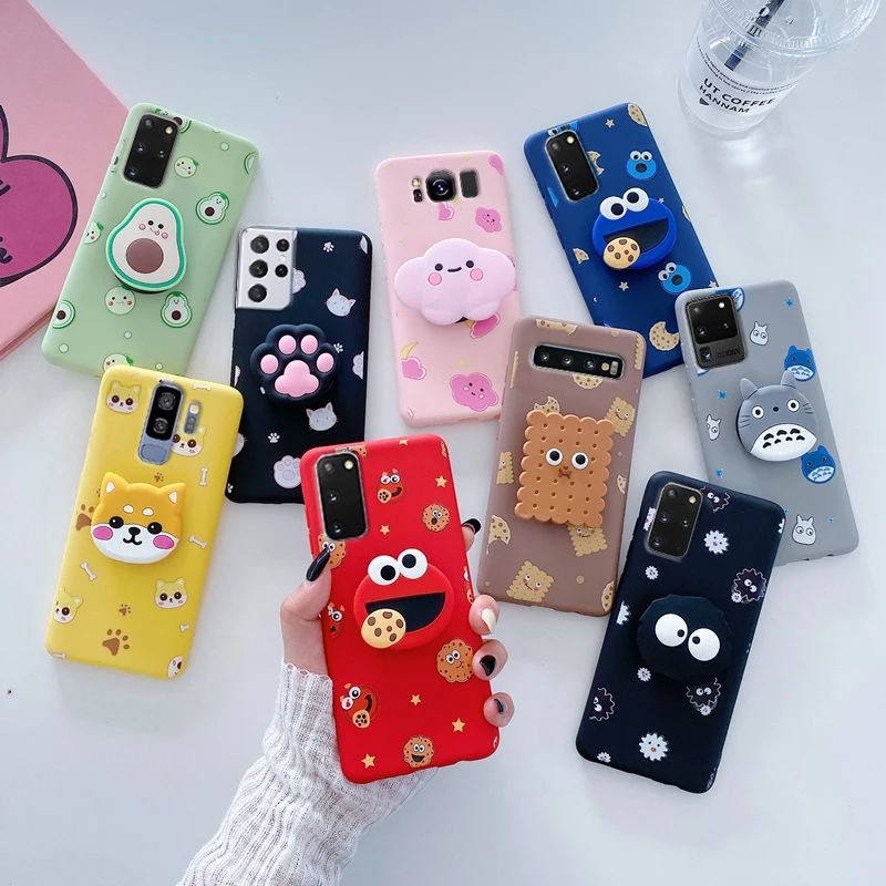 Силиконовый 3D чехол с подставкой для телефона Samsung Galaxy S21 S20 FE S 21 20 10 9 8 Plus Ultra S10 S9 S8 |
