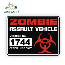 EARLFAMILY 13cm x 9.71cm ZOMBIE Assault Vehicle License Classic Car Stickers Motorcycle Decals Vinyl Bumper Rear Windshield EARLFAMILY 13cm x 9.71cm ZOMBIE Assault Vehicle License Classic Car Stickers Motorcycle Decals Vinyl Bumper Rear Windshield