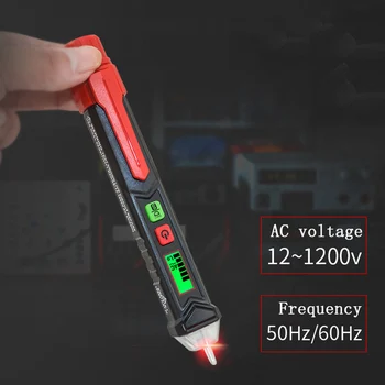

HT100 Non-contact Voltage Detector AC/12~1000V Non-contact Test Pencil Electroscope Tester With Flash Light