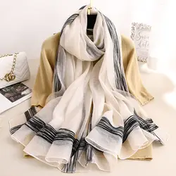 Корейский вариант нового осенне-зимнего теплого шарфа, чистый Шелковый шарф для женщин в 2019 году, модный кондиционер длинный шарф, шаль