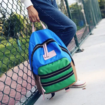 

Female Fashion Colours Cross-border Bag Backpack Male Large Capacity Knapsack Han Edition College Students School Bag