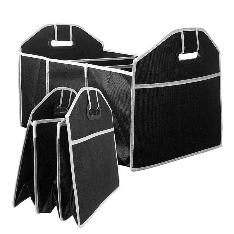 

Foldable Trunk Storage Organizer, Reinforced Handles Suitable for Any Car, SUV, Mini-van Model Size(Black)