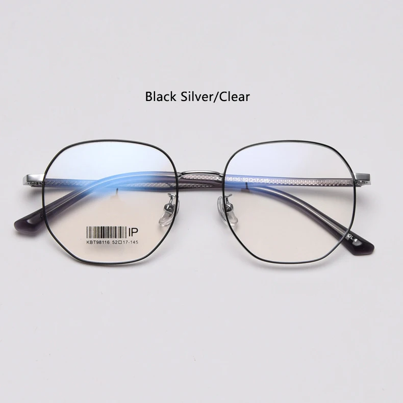 black silver clear Для мужчин и женщин, для отдыха, квадратные оптические очки, оправа, синий светильник, фильтр, компьютерные очки, анти радиационные очки для сцены, оправы - Цвет оправы: black silver clear