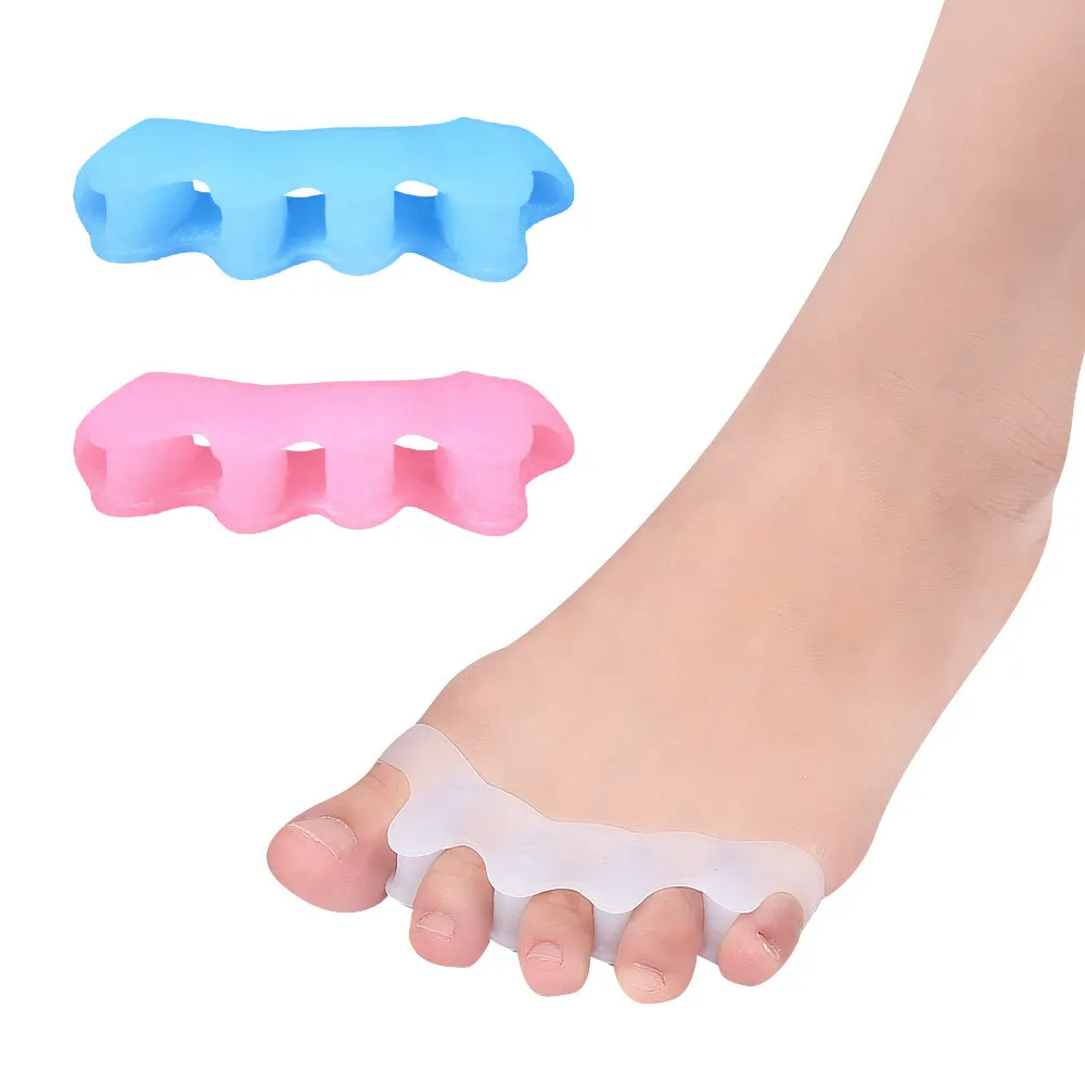 Solette in gel Correzione delle dita dei piedi Correttore dell'alluce valgo Silicone Ortopedico Martello Separatore Raddrizzatore Spreader Foot Pad_voghion.com