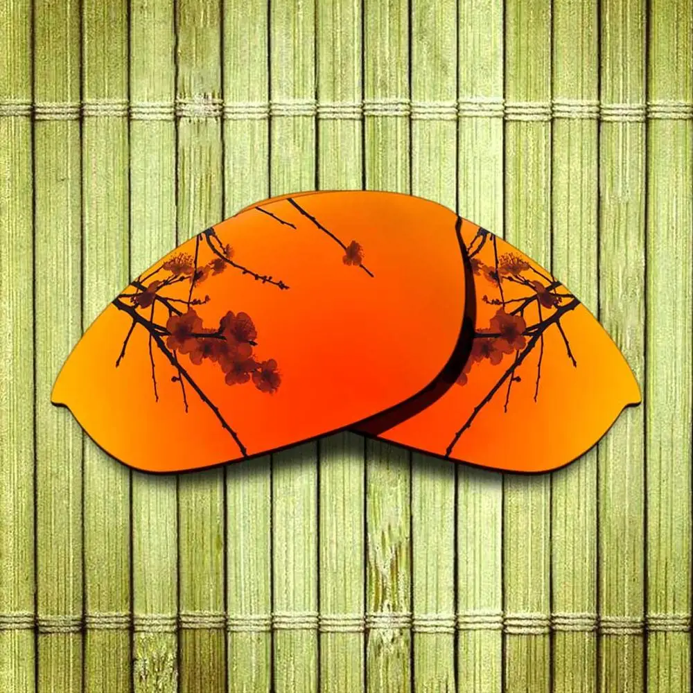 Поляризованных Сменные линзы для-солнцезащитные очки Oakley половина солнечные очки к куртке рамка True Цвет зеркальное покрытие-варианты - Цвет линз: Fire Red